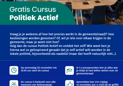 Gratis cursus politiek actief